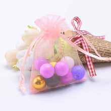 Load image into Gallery viewer, 10 Pack 3x4&quot; Organza Drawstring Candy Favor Bags - Rose Gold/Blush