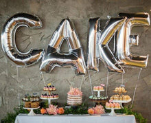 Load image into Gallery viewer, 16&quot; Silver Mylar Foil Letter Helium Balloons