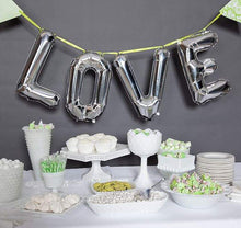 Load image into Gallery viewer, 16&quot; Silver Mylar Foil Letter Helium Balloons