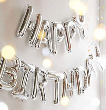 Load image into Gallery viewer, 16&quot; Silver Mylar Foil Letter Helium Balloons