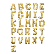 Load image into Gallery viewer, 40&quot; Gold Mylar Foil Letter Helium Balloons - A