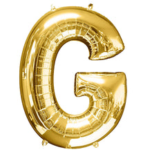 Load image into Gallery viewer, 40&quot; Gold Mylar Foil Letter Helium Balloons - A
