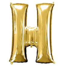 Load image into Gallery viewer, 40&quot; Gold Mylar Foil Letter Helium Balloons - A