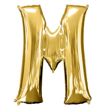 Load image into Gallery viewer, 40&quot; Gold Mylar Foil Letter Helium Balloons - A