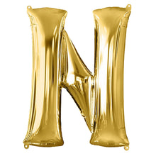 Load image into Gallery viewer, 40&quot; Gold Mylar Foil Letter Helium Balloons - A