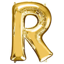 Load image into Gallery viewer, 40&quot; Gold Mylar Foil Letter Helium Balloons - A