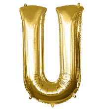 Load image into Gallery viewer, 40&quot; Gold Mylar Foil Letter Helium Balloons - A