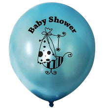Load image into Gallery viewer, 25 PCS 12&quot; Blue Metallic Latex Baby Shower Balloons