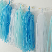 Load image into Gallery viewer, 47 Pcs Blue/White Decoration Kit with Foil Latex Balloon and Pom Tassels