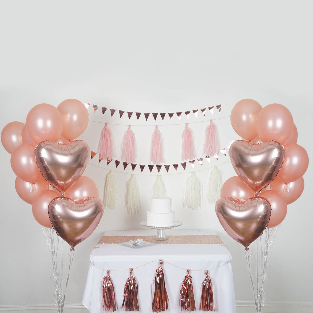 32 PCS Coral/Pink Party Decoration Supply Kit