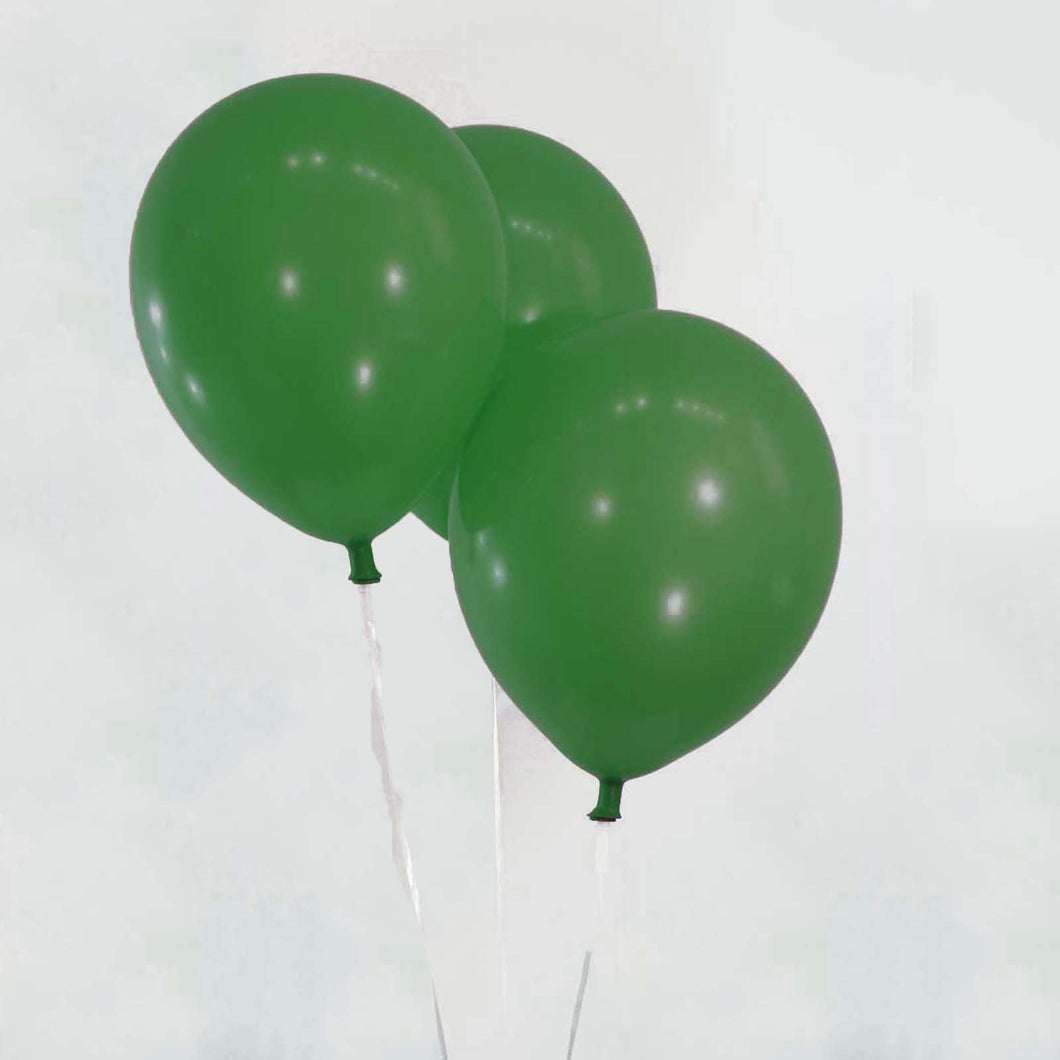 25 Pack 12" Green Metallic Latex Water Air Helium Party Balloons