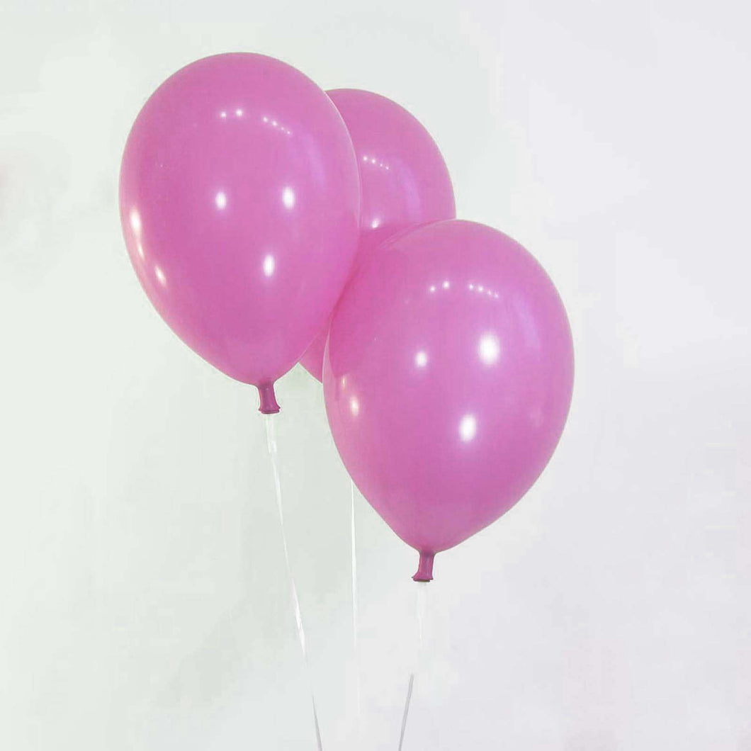 25 Pack 12" Pink Metallic Latex Water Air Helium Party Balloons