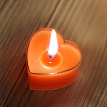 Load image into Gallery viewer, 12 Pack Red Heart Shaped Tea Light Candles
