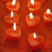 Load image into Gallery viewer, 12 Pack Red Heart Shaped Tea Light Candles