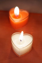 Load image into Gallery viewer, 12 Pack Red Heart Shaped Tea Light Candles