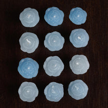 Load image into Gallery viewer, 12 Pack | 1&quot; Blue Mini Rose Flower Floating Candles