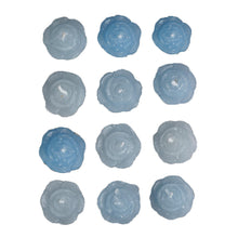 Load image into Gallery viewer, 12 Pack | 1&quot; Blue Mini Rose Flower Floating Candles