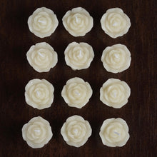 Load image into Gallery viewer, 12 Pack | 1&quot; Ivory Mini Rose Flower Floating Candles