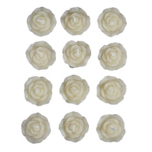 Load image into Gallery viewer, 12 Pack | 1&quot; Ivory Mini Rose Flower Floating Candles