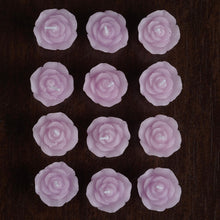 Load image into Gallery viewer, 12 Pack | 1&quot; Lavender Mini Rose Flower Floating Candles