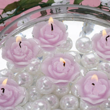 Load image into Gallery viewer, 12 Pack | 1&quot; Lavender Mini Rose Flower Floating Candles