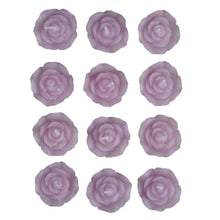 Load image into Gallery viewer, 12 Pack | 1&quot; Lavender Mini Rose Flower Floating Candles