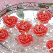 Load image into Gallery viewer, 12 Pack | 1&quot; Red Mini Rose Flower Floating Candles