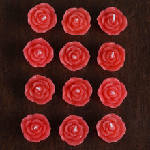 Load image into Gallery viewer, 12 Pack | 1&quot; Red Mini Rose Flower Floating Candles