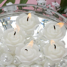 Load image into Gallery viewer, 12 Pack | 1&quot; White Mini Rose Flower Floating Candles