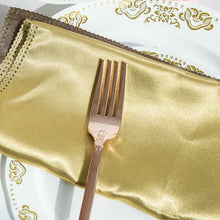 Load image into Gallery viewer, 24 Pack | 8&quot; Metallic Rose Gold Baroque Disposable Cutlery Plastic Forks