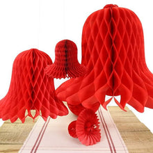 Load image into Gallery viewer, 12 Pack 16&quot; Fushia Bell-Shaped Honeycomb Paper Lantern