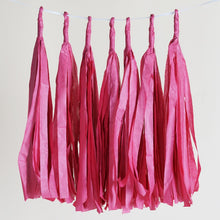 Load image into Gallery viewer, 12 PCS Fushia Tissue Paper Balloon Tassel Garlands