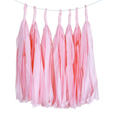 Load image into Gallery viewer, 12 PCS Pink Tissue Paper Balloon Tassel Garlands