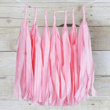 Load image into Gallery viewer, 12 PCS Pink Tissue Paper Balloon Tassel Garlands