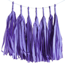 Load image into Gallery viewer, 12 PCS Purple Tissue Paper Balloon Tassel Garlands