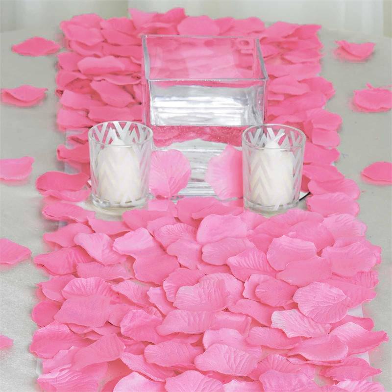 500 Rose Quartz Silk Rose Petals