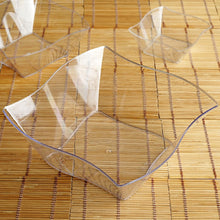Load image into Gallery viewer, 12 Pack Clear 35oz Wave Design Plastic Square Disposable Serving Bowl