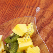 Load image into Gallery viewer, 12 Pack Clear 16oz Wave Design Plastic Square Disposable Bowl