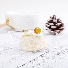 Load image into Gallery viewer, 12 Pack Clear 6oz Wave Design Plastic Square Disposable Bowl