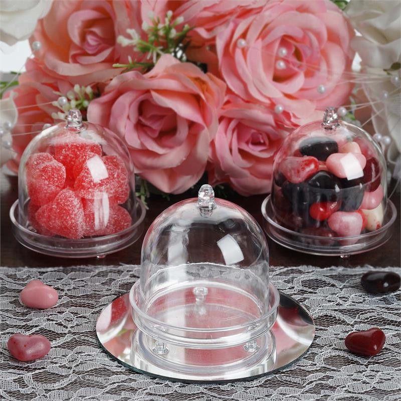 12 Pack Mini Clear Plastic Cupcake Muffin Cake Container With Dome