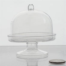 Load image into Gallery viewer, 12 Pack Mini Clear Plastic Cupcake Muffin Cake Container Oval Stand