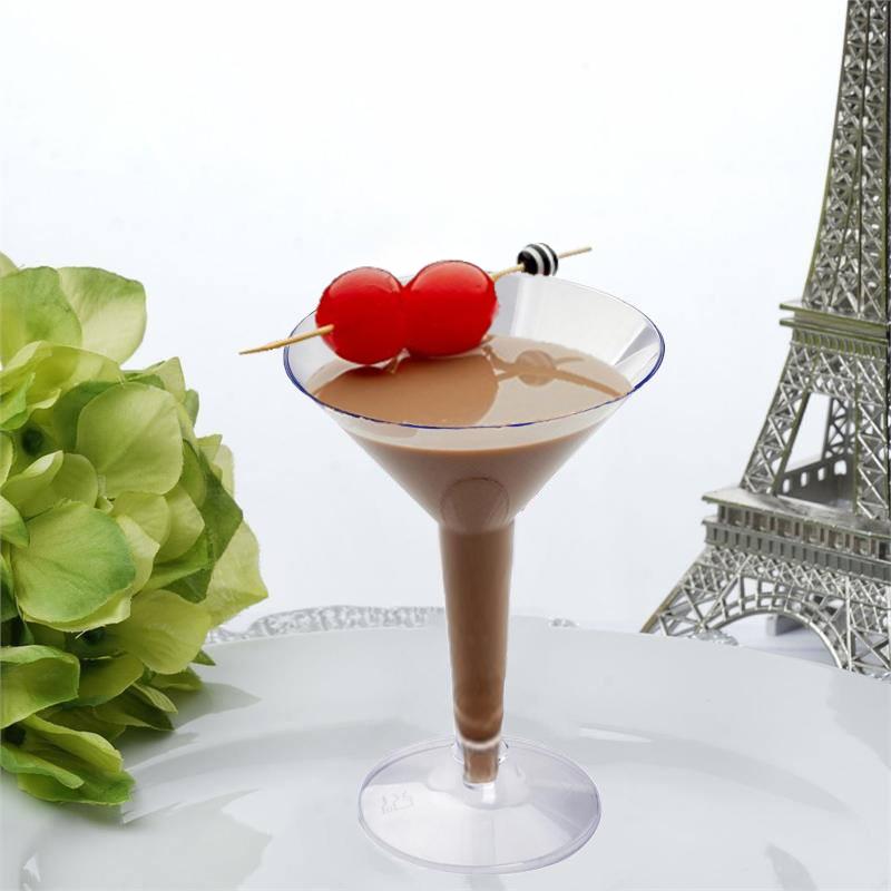 12 Pack Clear 5oz Disposable Martini Glass Crystal Collection