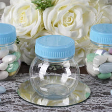 Load image into Gallery viewer, Set of 12 | 6 Oz Plastic Candy Jars Favor Container With Blue Caps