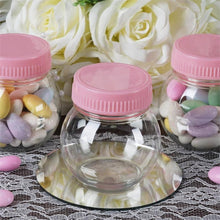 Load image into Gallery viewer, Set of 12 | 6 Oz Plastic Candy Jars Favor Container With Pink Caps