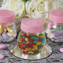 Load image into Gallery viewer, Set of 12 | 6 Oz Plastic Candy Jars Favor Container With Pink Caps