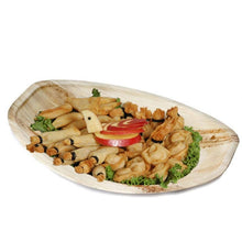 Load image into Gallery viewer, 10 Pack 12&quot; Eco-friendly Concave Oval Palm Leaf Disposable Plate