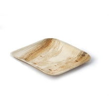 Load image into Gallery viewer, 25 Pack 6&quot; Eco-Friendly Palm Leaf Disposable Square Salad Dessert Plates
