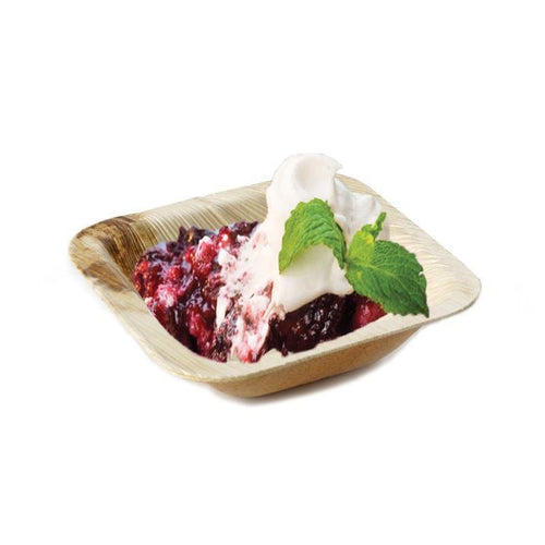 25 Pack 3" Eco-friendly Square Disposable Palm Leaf Plate