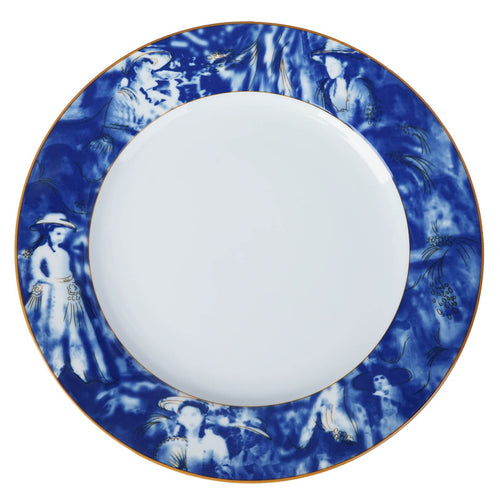 12 Pack Blue Dishwasher Safe 11.5" Porcelain Chip Resistant Dinner Plate