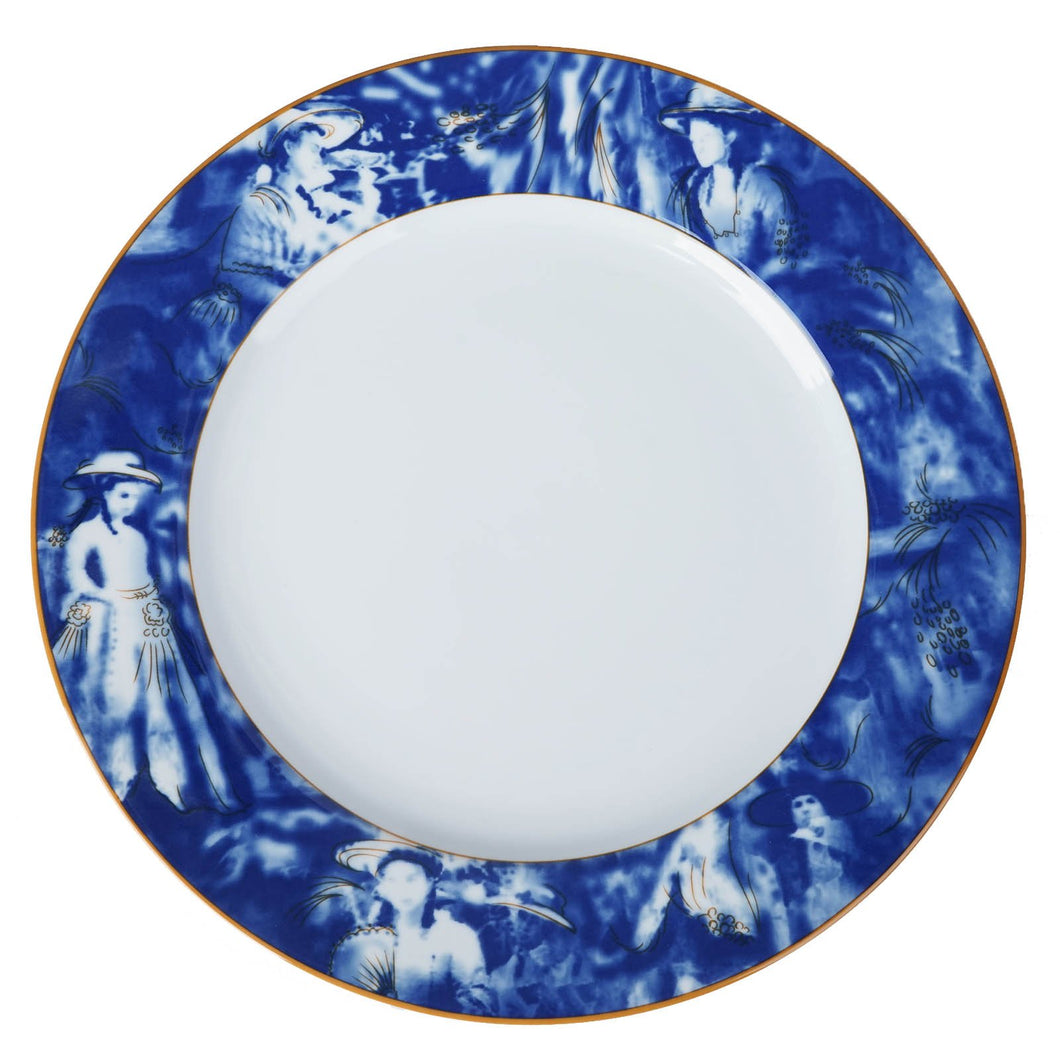 12 Pack Blue Dishwasher Safe 11.5" Porcelain Chip Resistant Dinner Plate